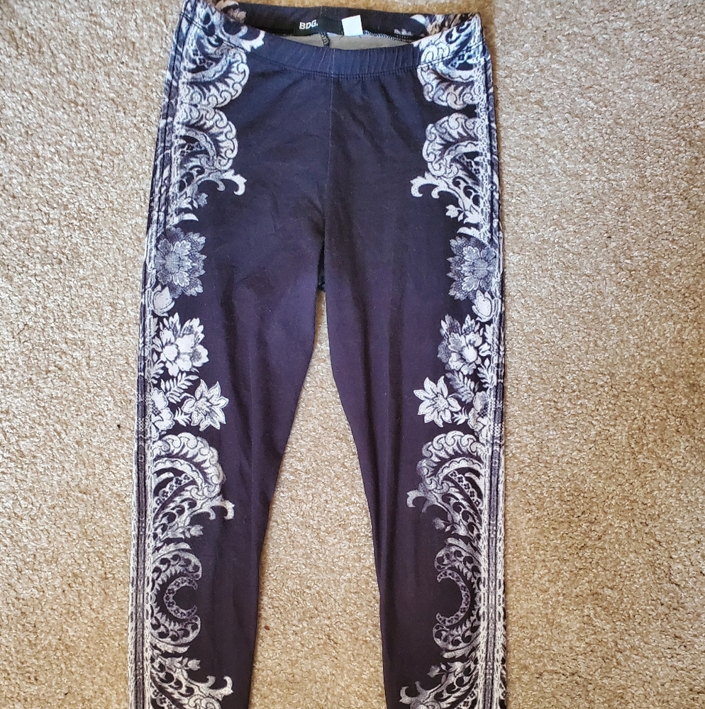 BDG Black Floral Leggings